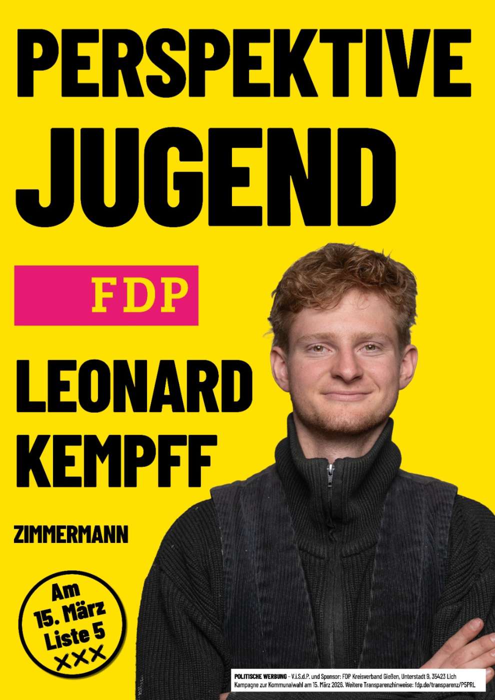 Leonard Kempff - Perspektive Jugend - Am 15. März Liste 5