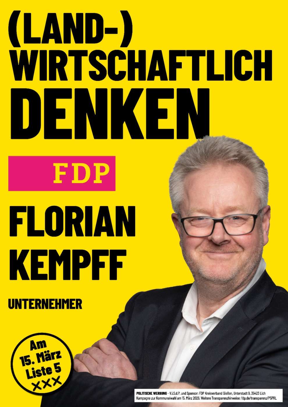 Florian Kempff - (Land-)Wirtschaftlich denken - Am 15. März Liste 5
